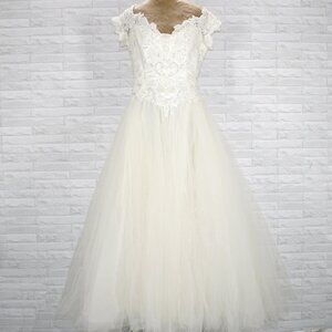 embroidered floral illusion bodysuit wedding dress Ivy — Custom-Made A-line Sweetheart Neckline Wedding Dress main image 1